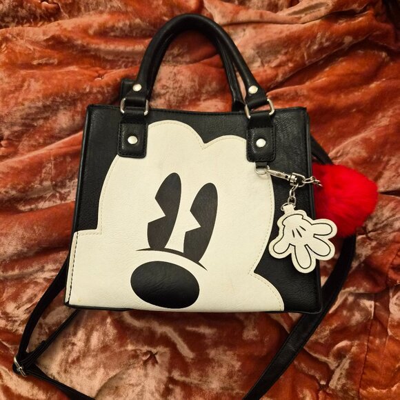 Loungefly Handbags - Loungefly Black and White Mickey Crossbody Bag
